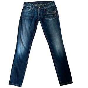 FREESOUL Women’s Blue Dark Wash Straight Denim Jeans Sz 29/32 Made in Italy